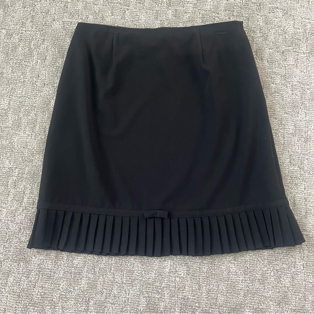 Larry Levine Black Stretch Pleated Pencil Skirt Size 16